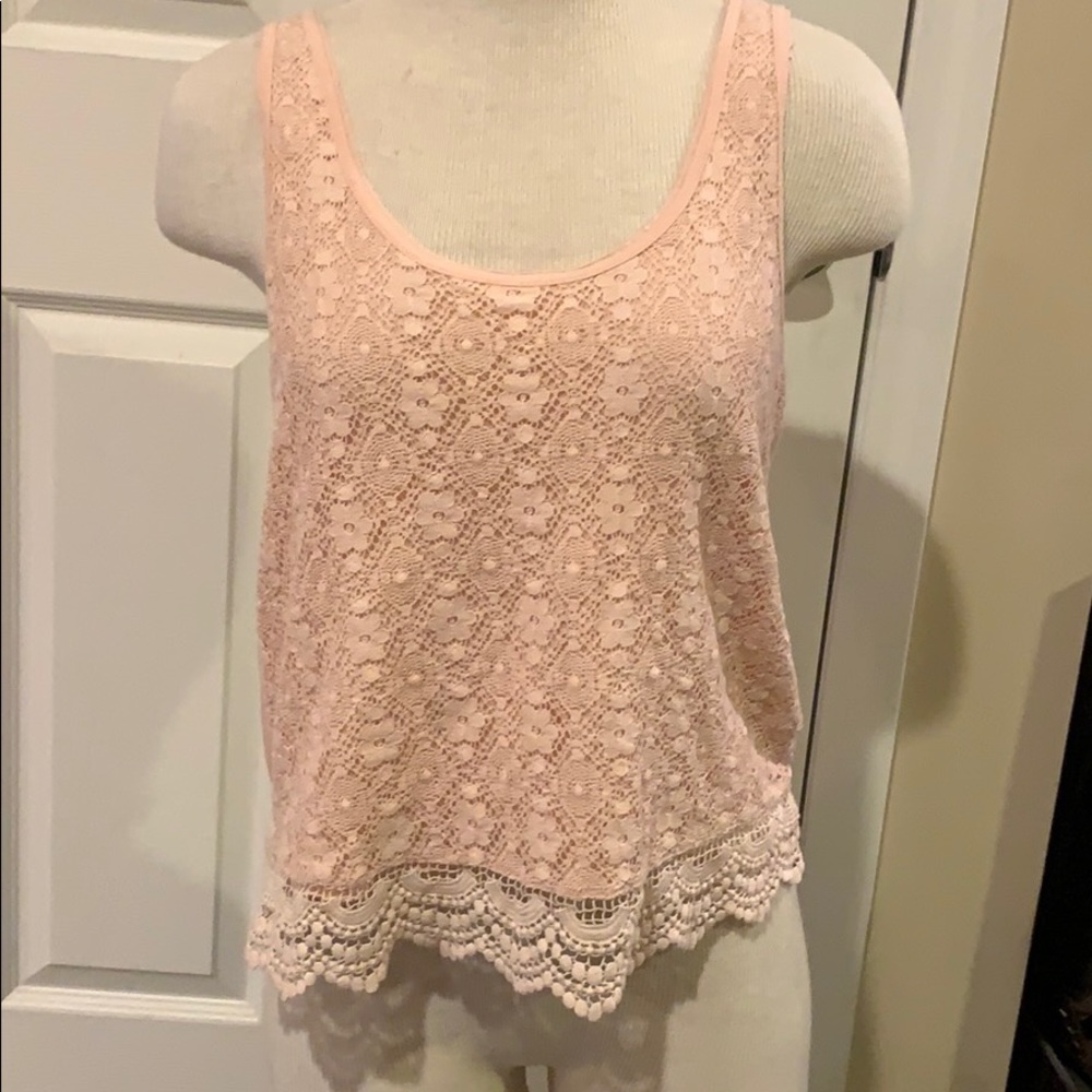 Pink Lace Tank